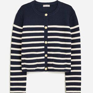 J Crew Emilie sweater lady jacket in stripe